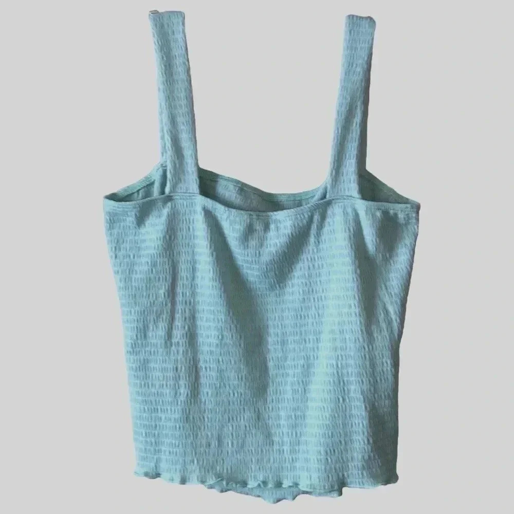 PAPER CRANE | Basic Crop Top Solid Sleeveless Stretch Crop Vest Size L - Picture 3 of 5